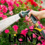 watering pink flowers blog banner